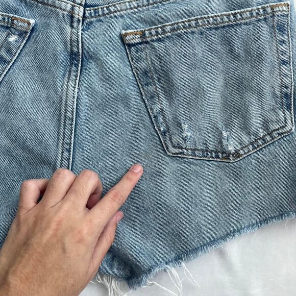 Agolde Women's Denim Shorts Size 27 Blue - Picture 3 of 5